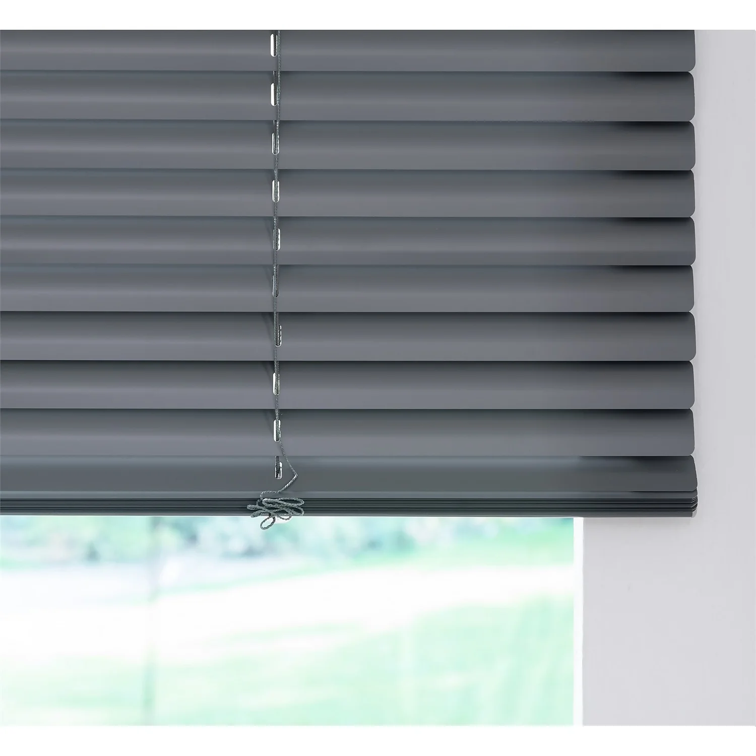 Aluminium Venetian Blind - Charcoal - 120x160cm 2 Aluminium Venetian Blind - Charcoal - 120x160cm - Image 2