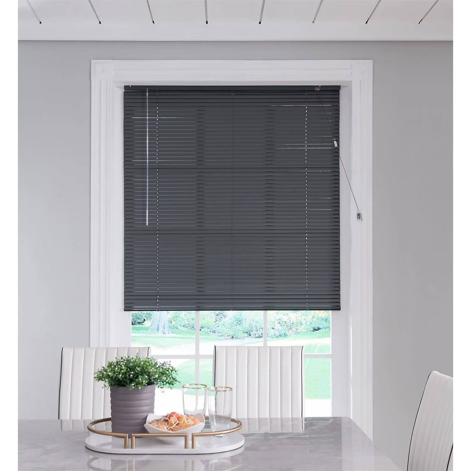 Aluminium Venetian Blind - Charcoal - 120x160cm 1 Aluminium Venetian Blind - Charcoal - 120x160cm
