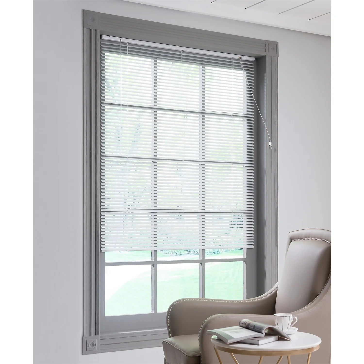 Aluminium Venetian Blind - White - 150x160cm 2 Aluminium Venetian Blind - White - 150x160cm - Image 2