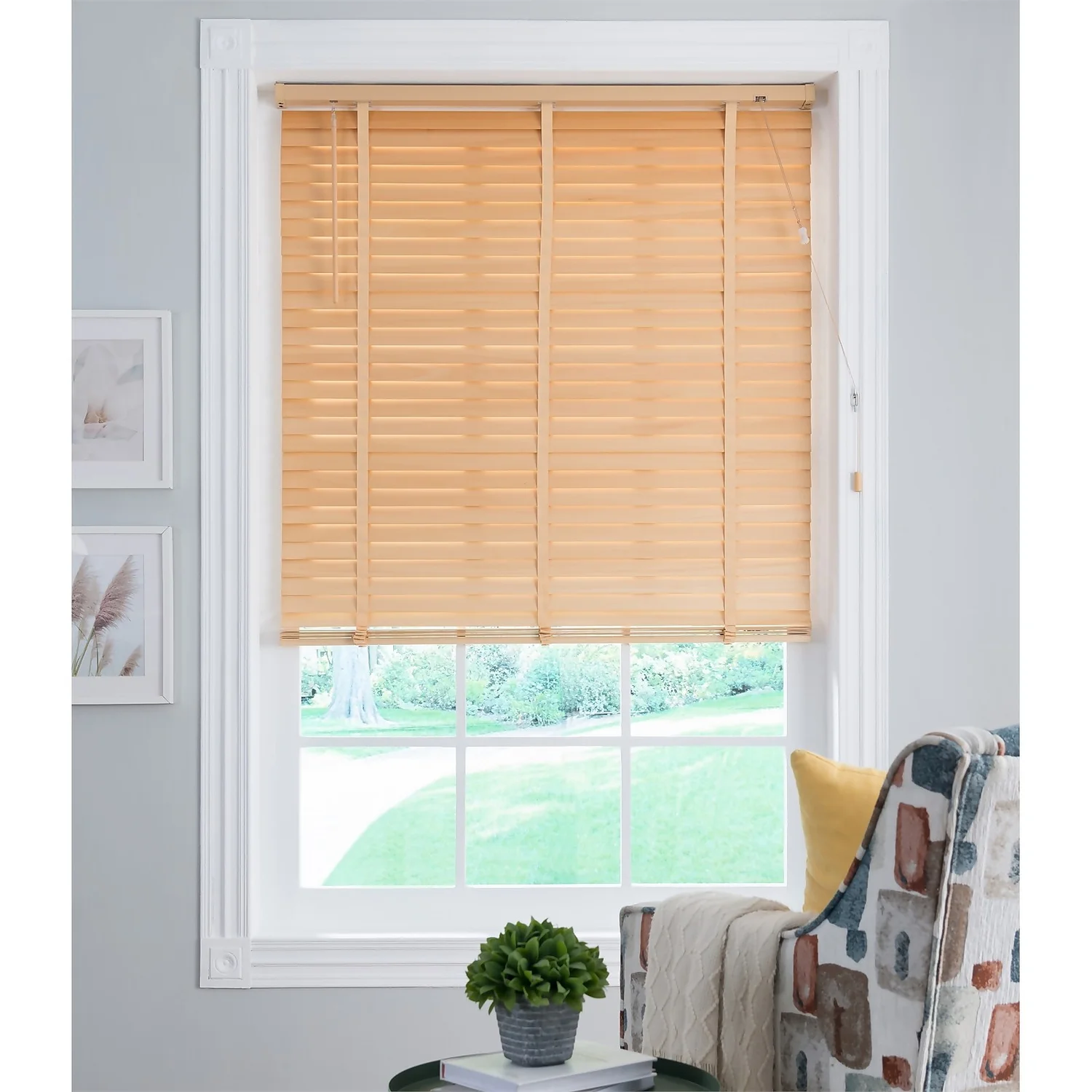 50mm Wood Venetian Blind - Natural - 100x160cm 1 50mm Wood Venetian Blind - Natural - 100x160cm
