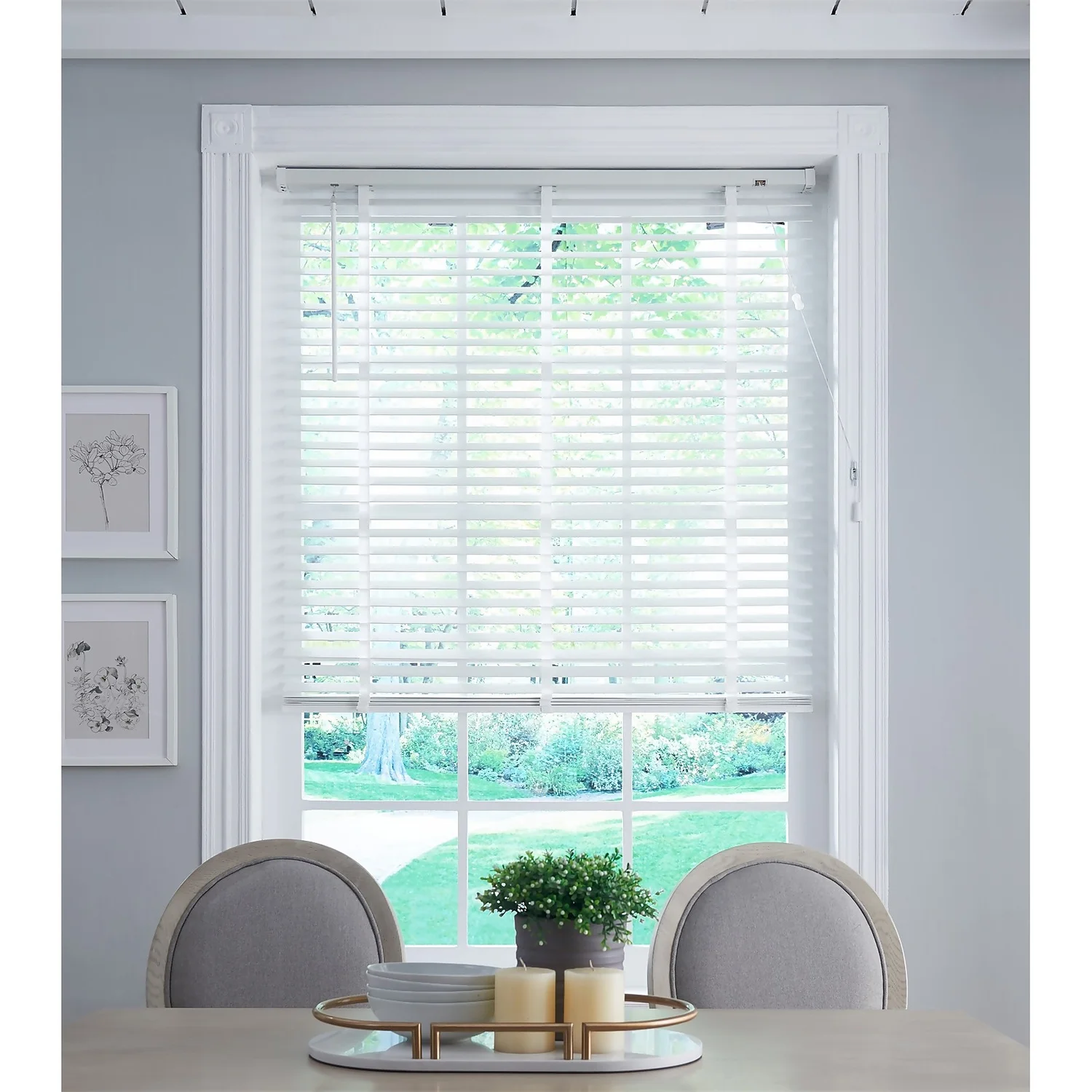 50mm Wood Venetian Blind - White - 95x130cm 2 50mm Wood Venetian Blind - White - 95x130cm - Image 2