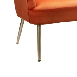 Sophia Scallop Occasional Sofa - Burnt Orange -Curver Shop 13222766 4544920057737730