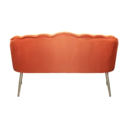 Sophia Scallop Occasional Sofa - Burnt Orange -Curver Shop 13222766 9564920057615021