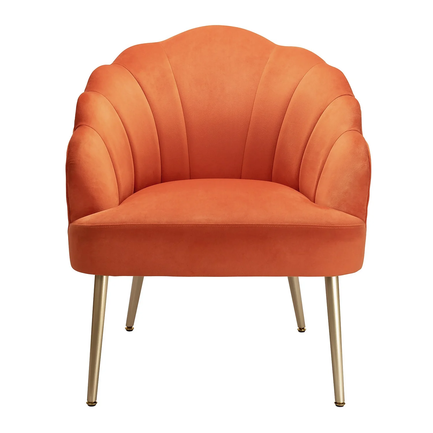 Sophia Scallop Occasional Chair - Burnt Orange 3 Sophia Scallop Occasional Chair - Burnt Orange - Image 3