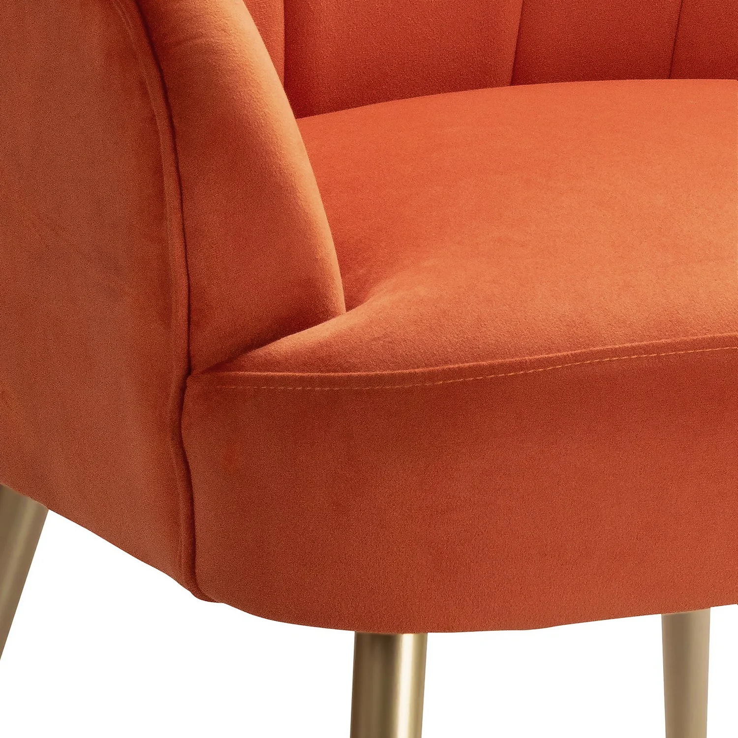 Sophia Scallop Occasional Chair - Burnt Orange 6 Sophia Scallop Occasional Chair - Burnt Orange - Image 6