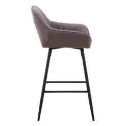Archer Faux Leather Bar Stool - Elephant Grey -Curver Shop 13222774 1894931413686564