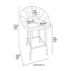 Margot Bar Stool - Black 15 Margot Bar Stool - Black -Curver Shop 13222775 1355018741143179