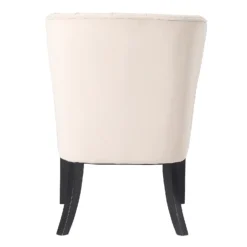 Sadie Velvet Accent Chair - Ivory -Curver Shop 13223762 1594927512113223