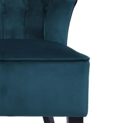 Sadie Velvet Accent Chair - Aegean Blue -Curver Shop 13223769 1154958840749257
