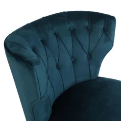 Sadie Velvet Accent Chair - Aegean Blue -Curver Shop 13223769 1294958840720553