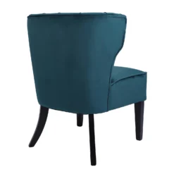 Sadie Velvet Accent Chair - Aegean Blue -Curver Shop 13223769 1514958840668956