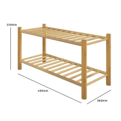 Living Elements 2 Tier Bamboo Shoe Rack -Curver Shop 13231129 1384929069103455
