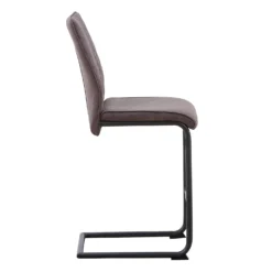 Skelby Faux Leather Bar Stool - Elephant Grey 5 Skelby Faux Leather Bar Stool - Elephant Grey -Curver Shop 13244357 2784931414424762