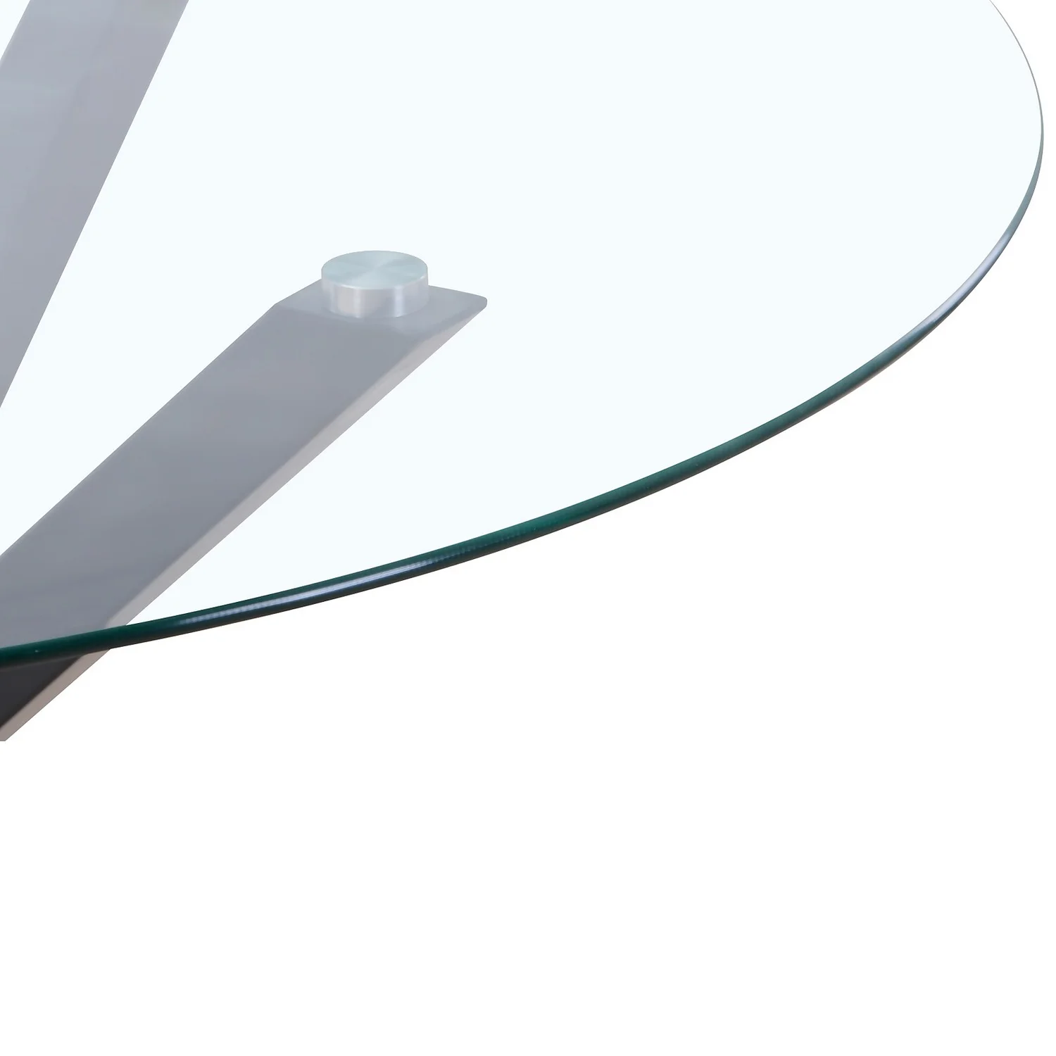 Ludlow Round Glass Dining Table - Charcoal 3 Ludlow Round Glass Dining Table - Charcoal - Image 3