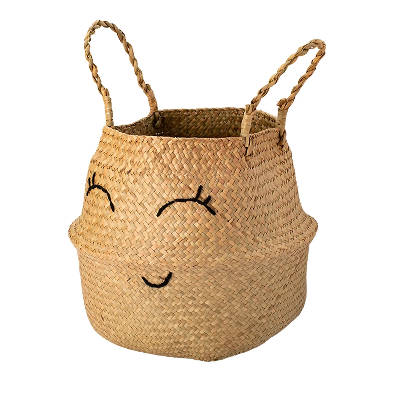 Kids Seagrass Smile Storage Basket 1 Kids Seagrass Smile Storage Basket