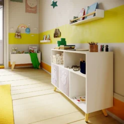 Kids Tray Storage Shelf - White & Natural 8 Kids Tray Storage Shelf - White & Natural -Curver Shop 13277678 1984929069822093