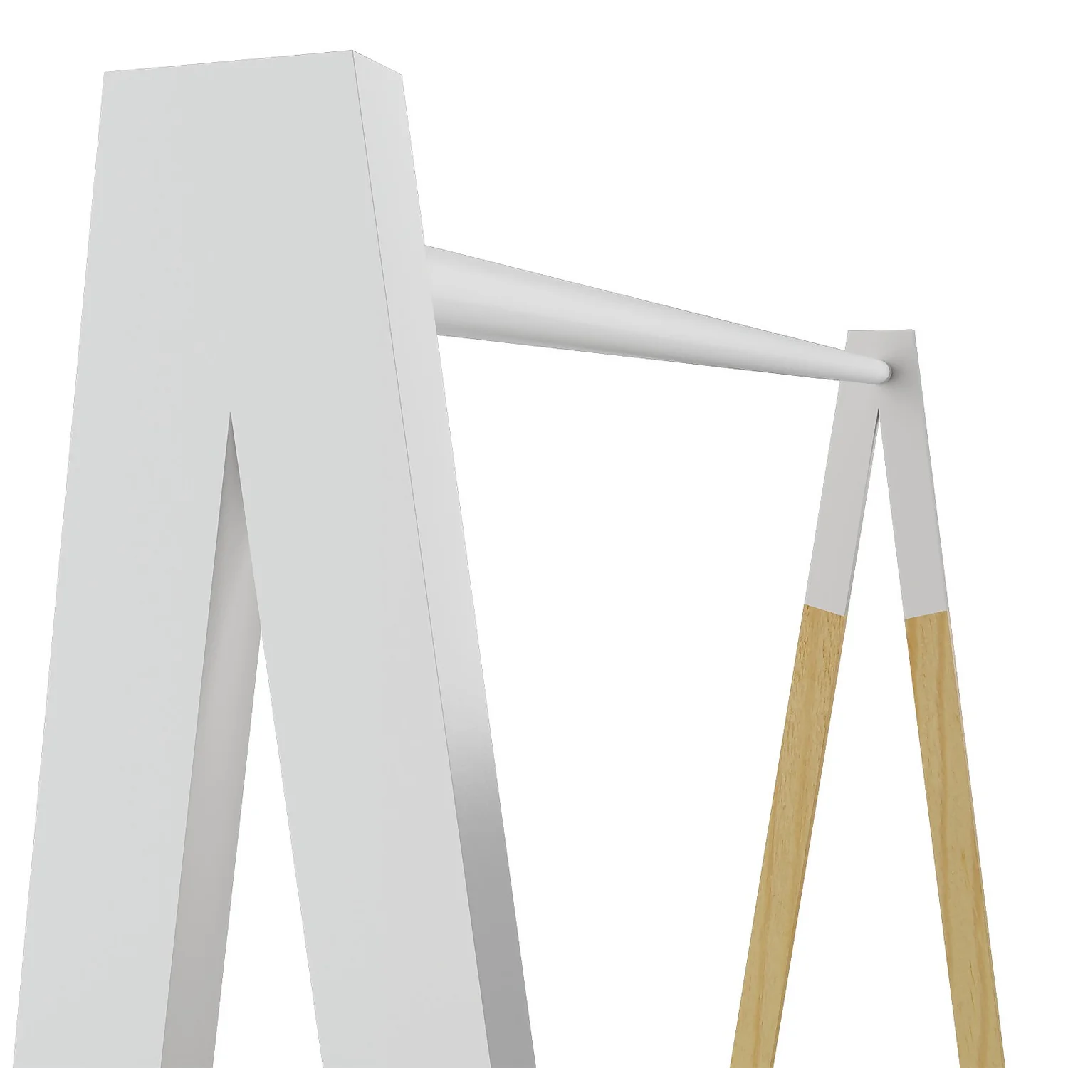 Kids A-Frame Clothes Rail - Natural & White 6 Kids A-Frame Clothes Rail - Natural & White - Image 6