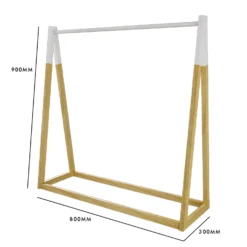Kids A-Frame Clothes Rail - Natural & White 13 Kids A-Frame Clothes Rail - Natural & White -Curver Shop 13277679 7824929069229791