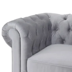 Chesterfield Velvet Armchair - Silver 7 Chesterfield Velvet Armchair - Silver -Curver Shop 13302342 1374961771221857