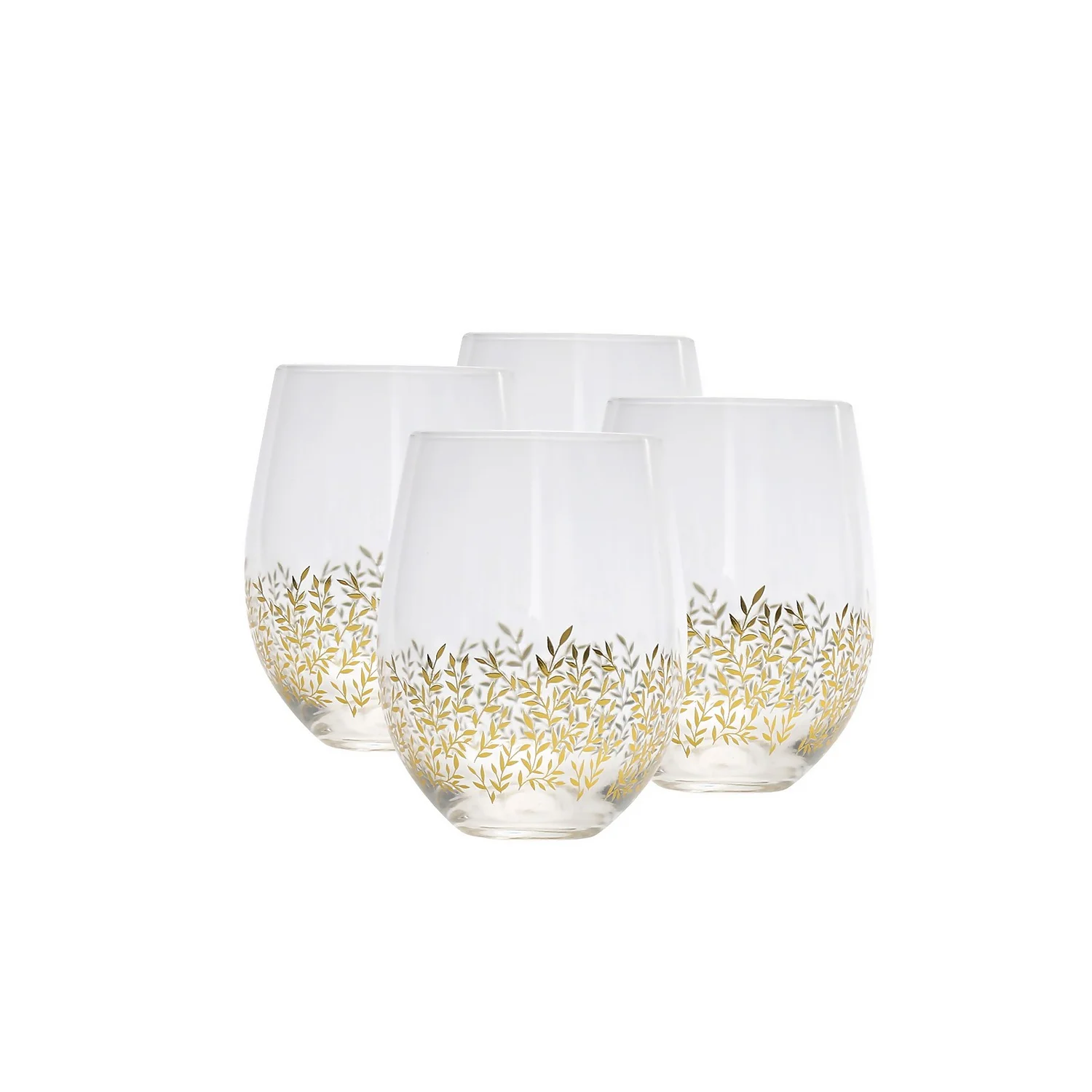 Large Gold Foil Tumbler - Set Of 4 3 Large Gold Foil Tumbler - Set Of 4 - Image 3