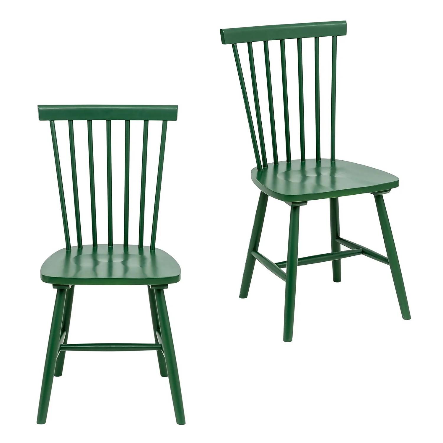 The Spindle Chair - Set Of 2 - Forest Green 1 The Spindle Chair - Set Of 2 - Forest Green