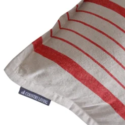 Country Living Croyde Stripe Cushion - Red -Curver Shop 13470277 1984929621010194