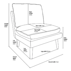 Pippa Pillow Accent Chair - Blue 13 Pippa Pillow Accent Chair - Blue -Curver Shop 13514417 5275014368835176