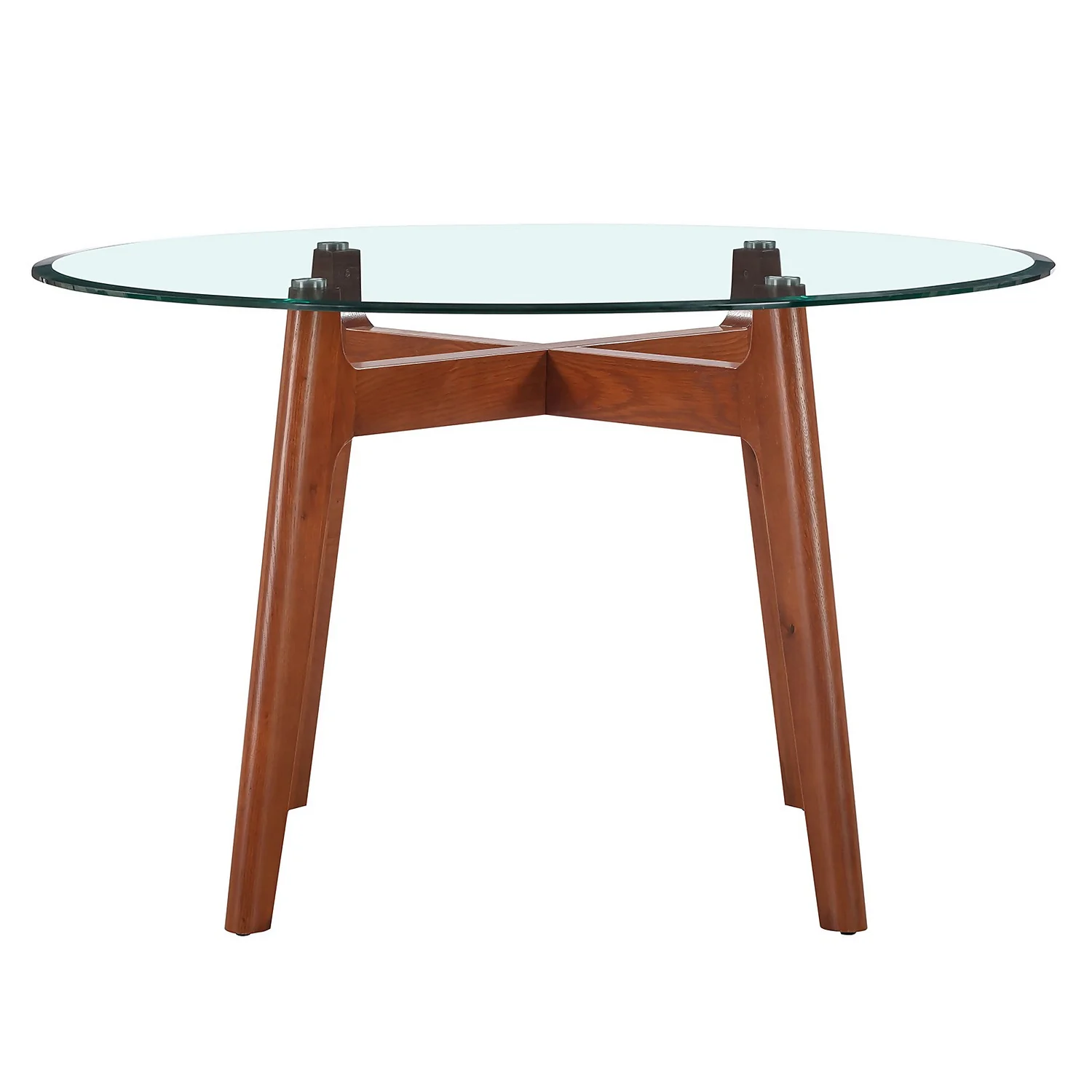 Baxter Glass & Oak Round Dining Table 4 Baxter Glass & Oak Round Dining Table - Image 4
