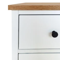 Ren 2 Drawer Bedside Table - White -Curver Shop 13633736 2034975192902558