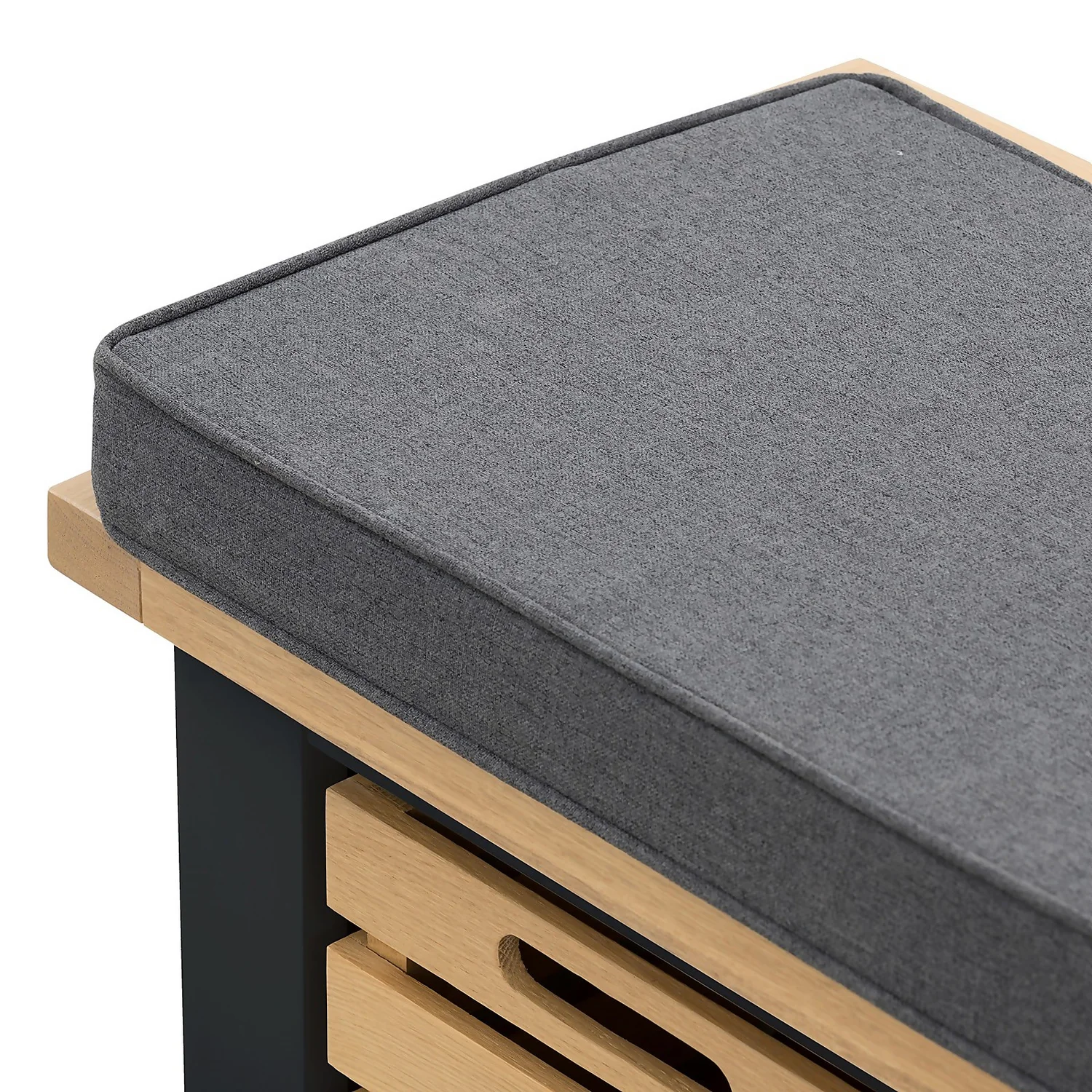 Ashstead Storage Bench - Oak & Charcoal 9 Ashstead Storage Bench - Oak & Charcoal - Image 9