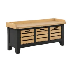 Ashstead Storage Bench - Oak & Charcoal 15 Ashstead Storage Bench - Oak & Charcoal -Curver Shop 13642204 4024953455793231