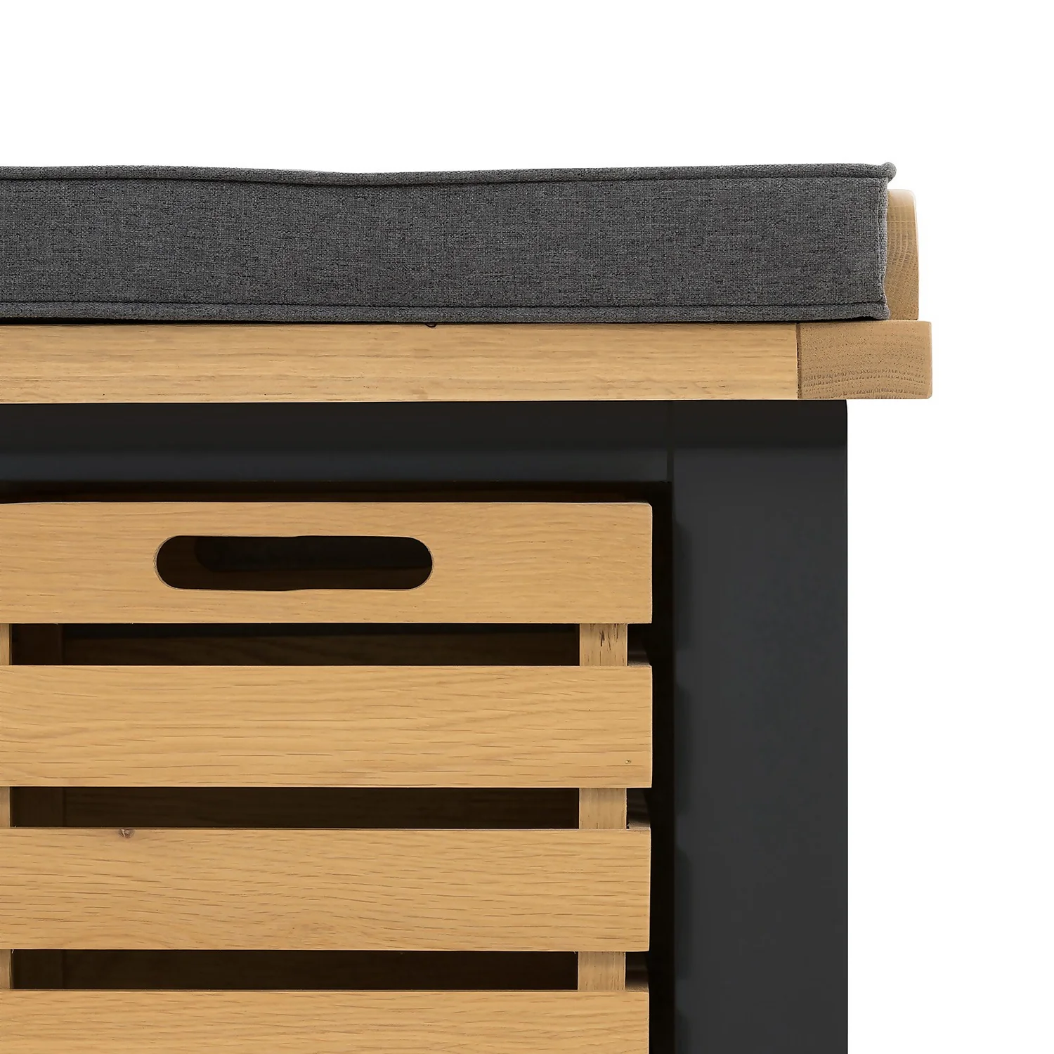 Ashstead Storage Bench - Oak & Charcoal 8 Ashstead Storage Bench - Oak & Charcoal - Image 8
