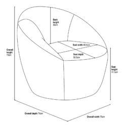 Bernie Boucle Chunky Tub Chair - Cream 13 Bernie Boucle Chunky Tub Chair - Cream -Curver Shop 13644159 4745014368948267