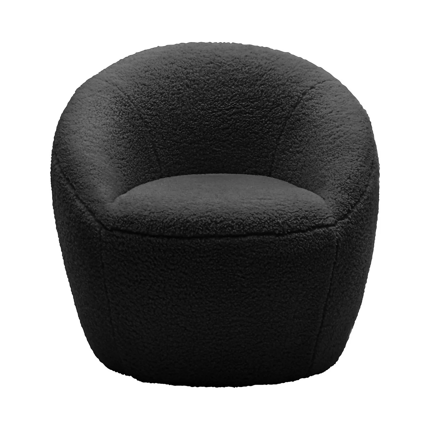 Bernie Boucle Chunky Tub Chair - Black 3 Bernie Boucle Chunky Tub Chair - Black - Image 3