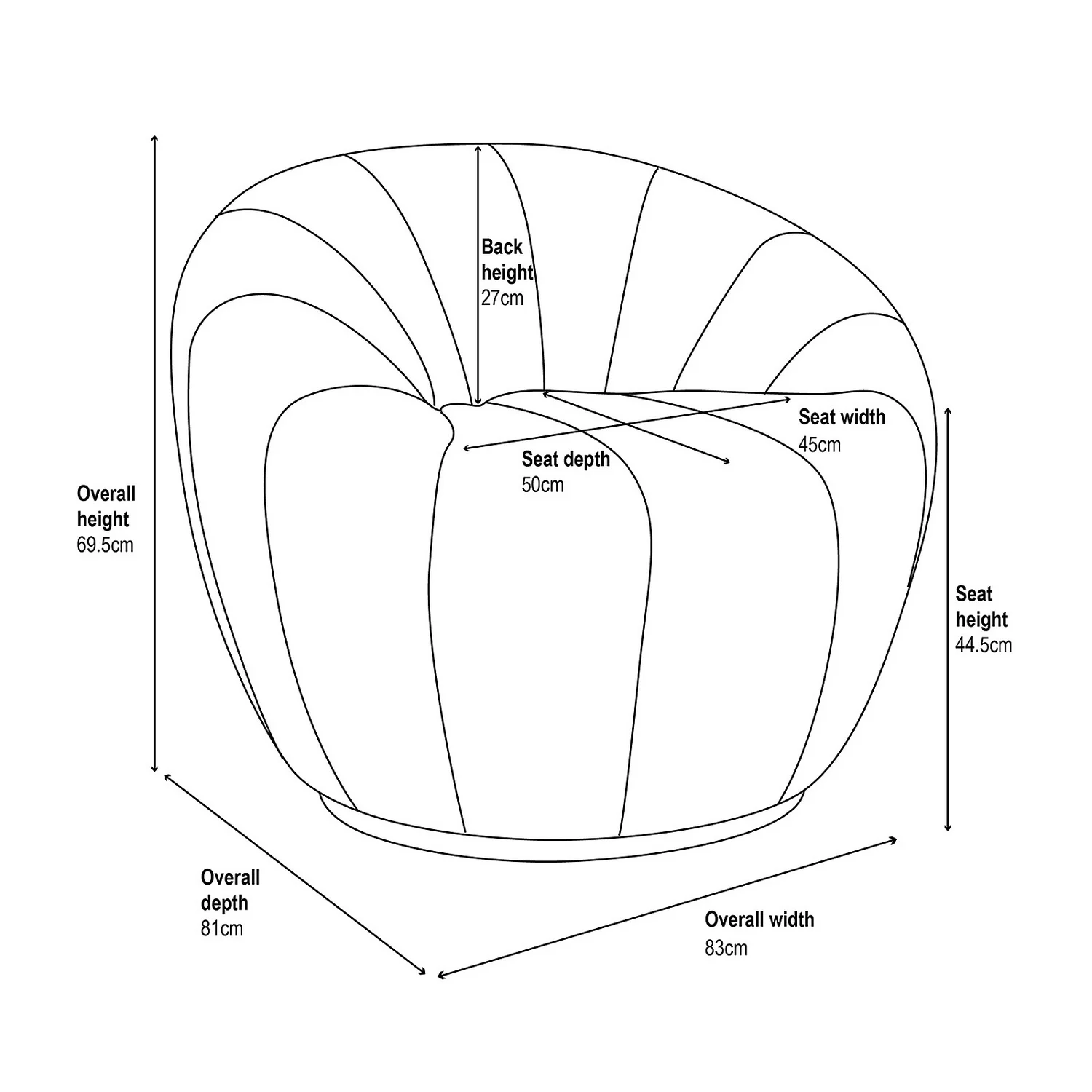 Brody Boucle Tub Armchair - Cream 8 Brody Boucle Tub Armchair - Cream - Image 8