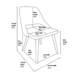 Oliver Upholstered Dining Chairs - Set Of 2 - Grey -Curver Shop 13644173 3745018743016040