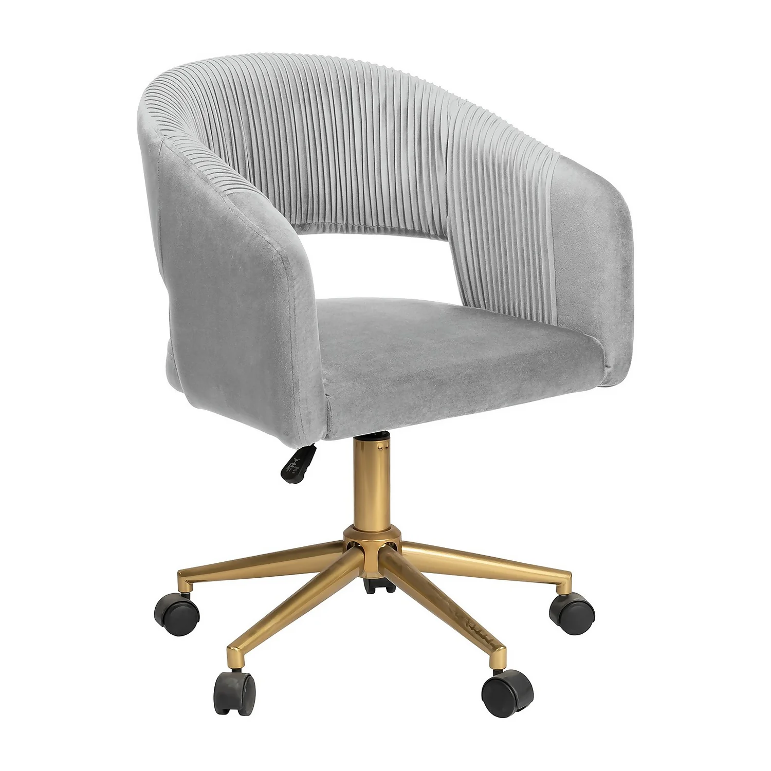 Georgette Pleated Office Chair - Grey 1 Georgette Pleated Office Chair - Grey