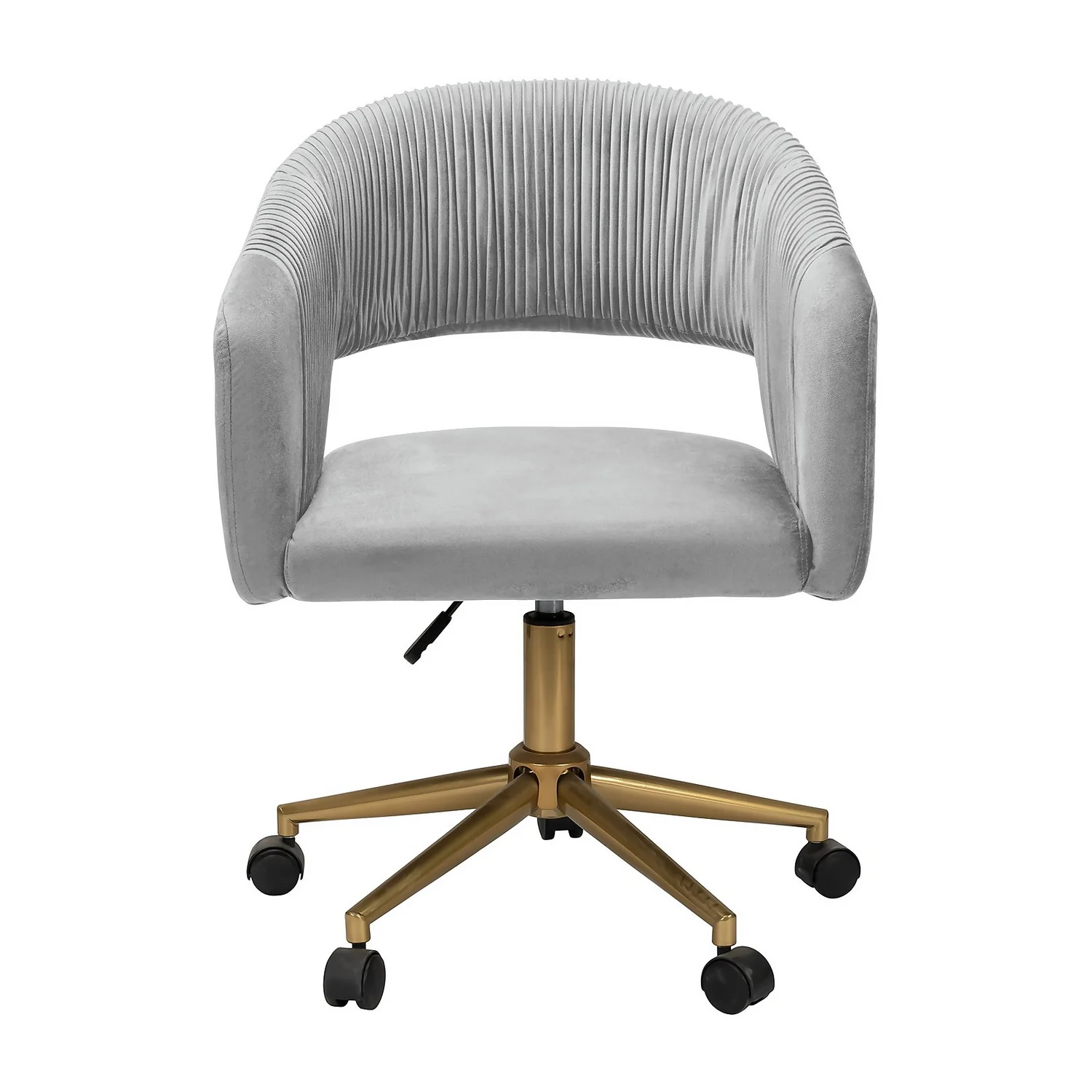 Georgette Pleated Office Chair - Grey 2 Georgette Pleated Office Chair - Grey - Image 2