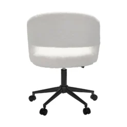 Bailey Boucle Office Chair - White -Curver Shop 13644182 1115004227400402