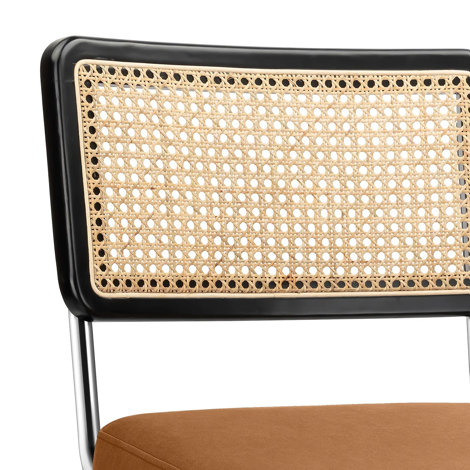 Rory Rattan Back Dining Chair - Set Of 2 - Tan 5 Rory Rattan Back Dining Chair - Set Of 2 - Tan - Image 5