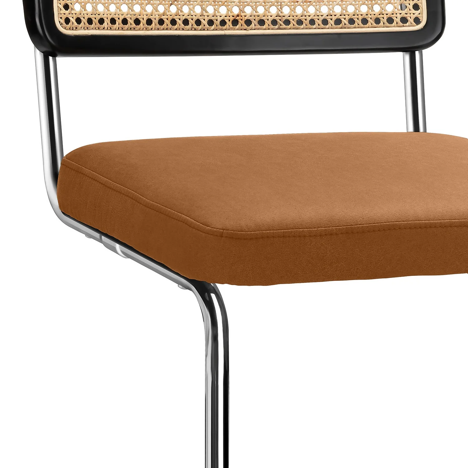 Rory Rattan Back Dining Chair - Set Of 2 - Tan 6 Rory Rattan Back Dining Chair - Set Of 2 - Tan - Image 6