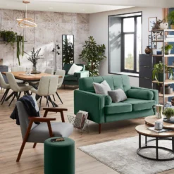 Draper Velvet 2 Seater Sofa In A Box - Green 10 Draper Velvet 2 Seater Sofa In A Box - Green -Curver Shop 13645998 2144978299732498