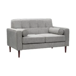Draper Woven Fabric 2 Seater Sofa In A Box - Grey