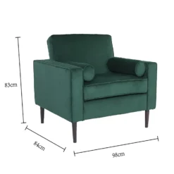 Merlin Velvet Armchair - Emerald -Curver Shop 13667706 1214964355626970