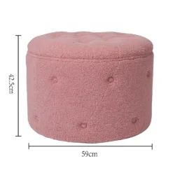 Betty Boucle Button Ottoman - Rose 13 Betty Boucle Button Ottoman - Rose -Curver Shop 13667713 1764964295777180