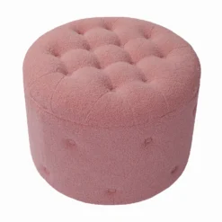 Betty Boucle Button Ottoman - Rose 10 Betty Boucle Button Ottoman - Rose -Curver Shop 13667713 1794964295664914