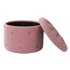 Betty Boucle Button Ottoman - Rose 9 Betty Boucle Button Ottoman - Rose -Curver Shop 13667713 5684964295626397