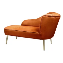 Gigi Velvet Chaise Longue - Tangerine -Curver Shop 13698292 1284975247591670