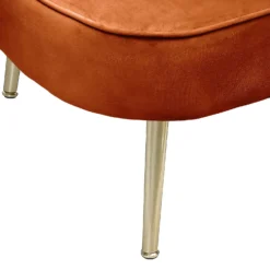 Gigi Velvet Chaise Longue - Tangerine -Curver Shop 13698292 1464975247758167