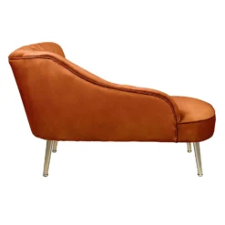 Gigi Velvet Chaise Longue - Tangerine -Curver Shop 13698292 1474975247557098